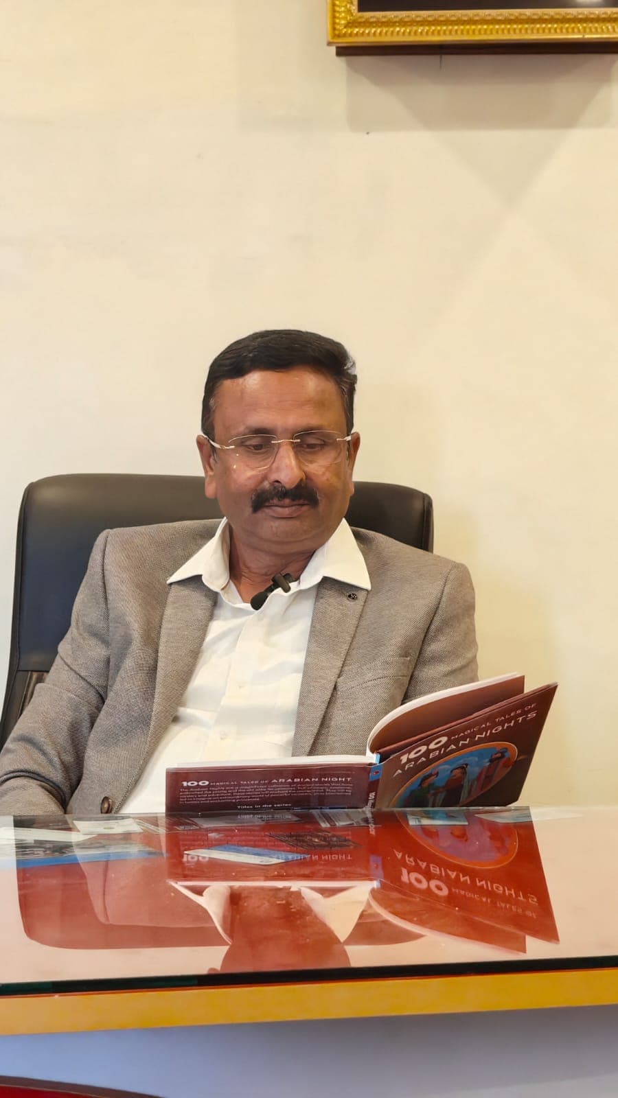 Chairman in his office