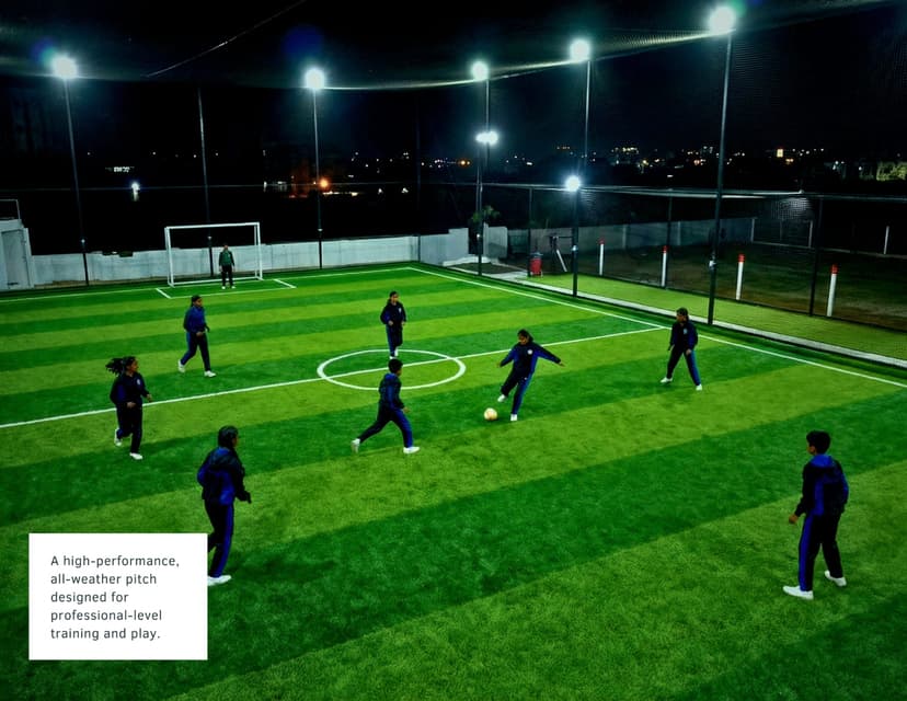 Floodlit Football Turf